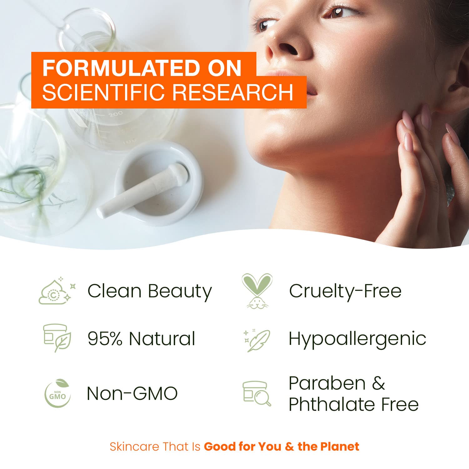 Natural Chemist Vitamin C Serum dermatologist tested seal on the label.