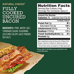 Natural Choice bacon pack front view shows compact, convenient packaging.