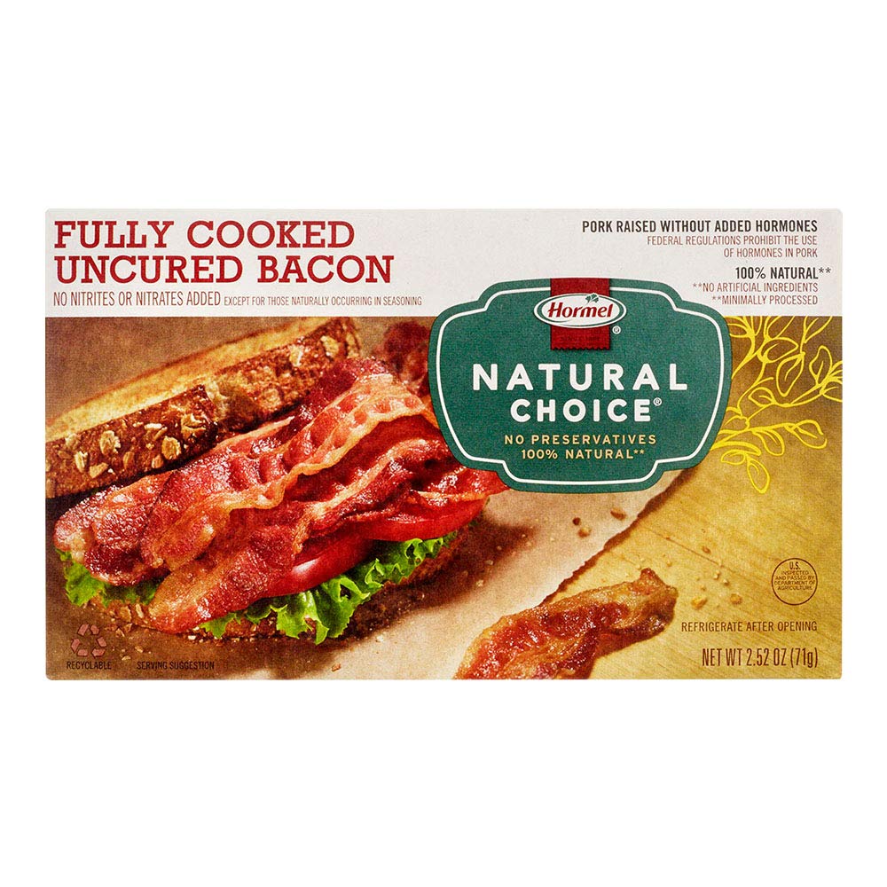 Natural Choice bacon slices ready-to-serve for quick breakfasts.