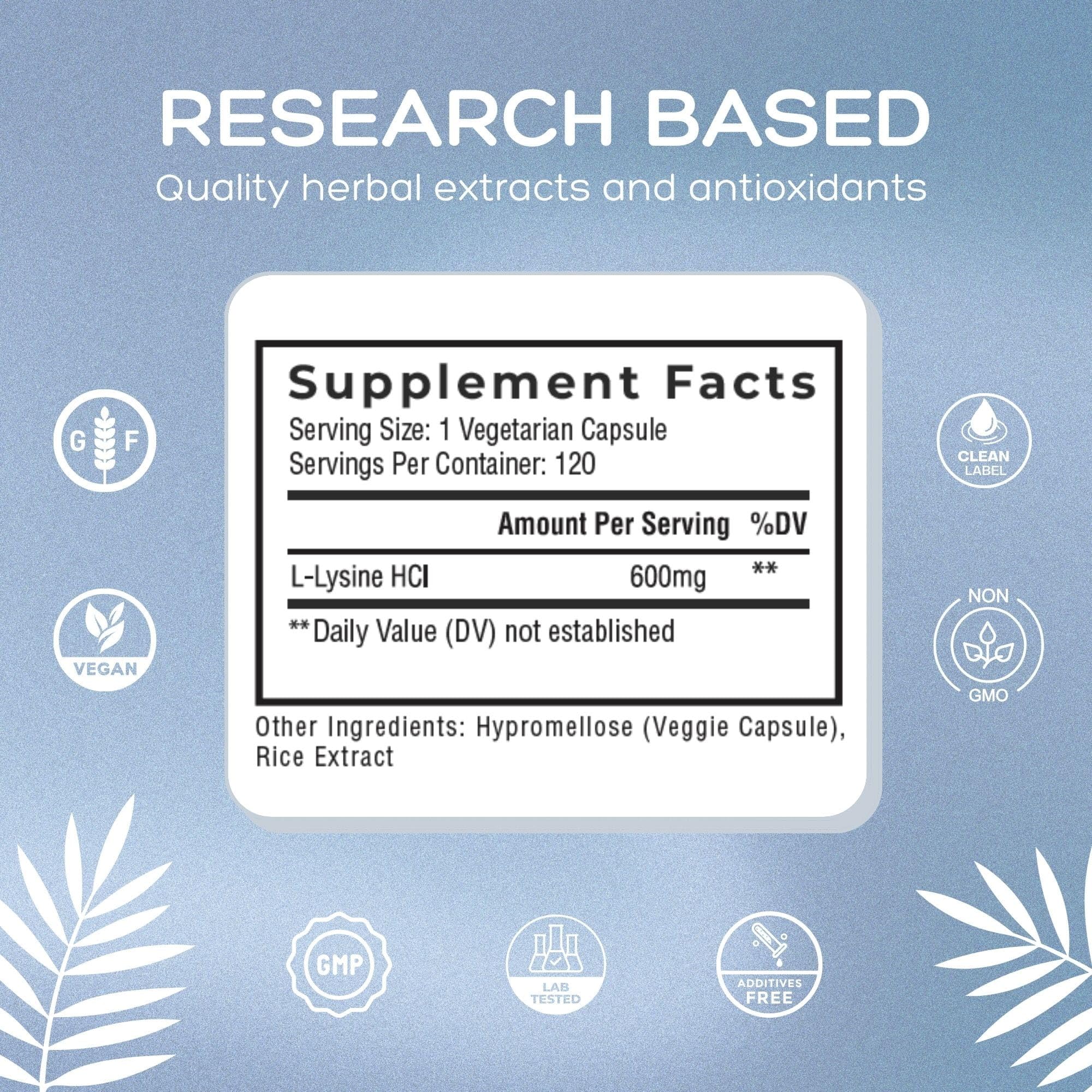 Natural Cure Labs lysine bottle showcasing USA formulation quality