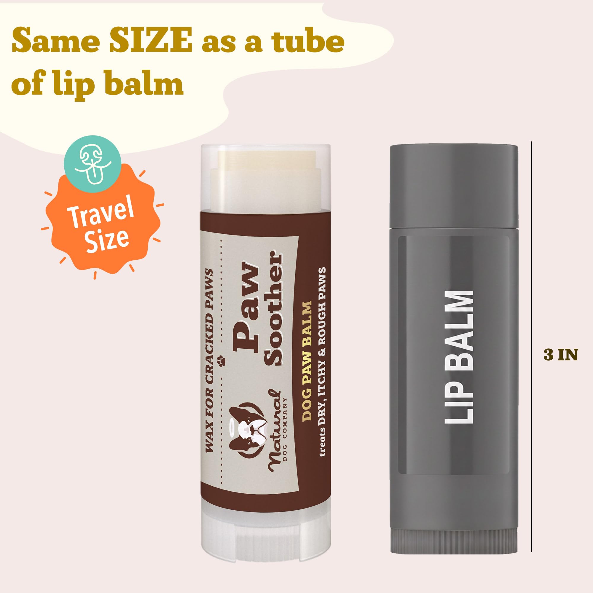 Label shows natural ingredients like coconut oil and calendula for paw care
