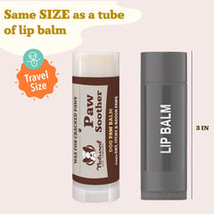 Label shows natural ingredients like coconut oil and calendula for paw care