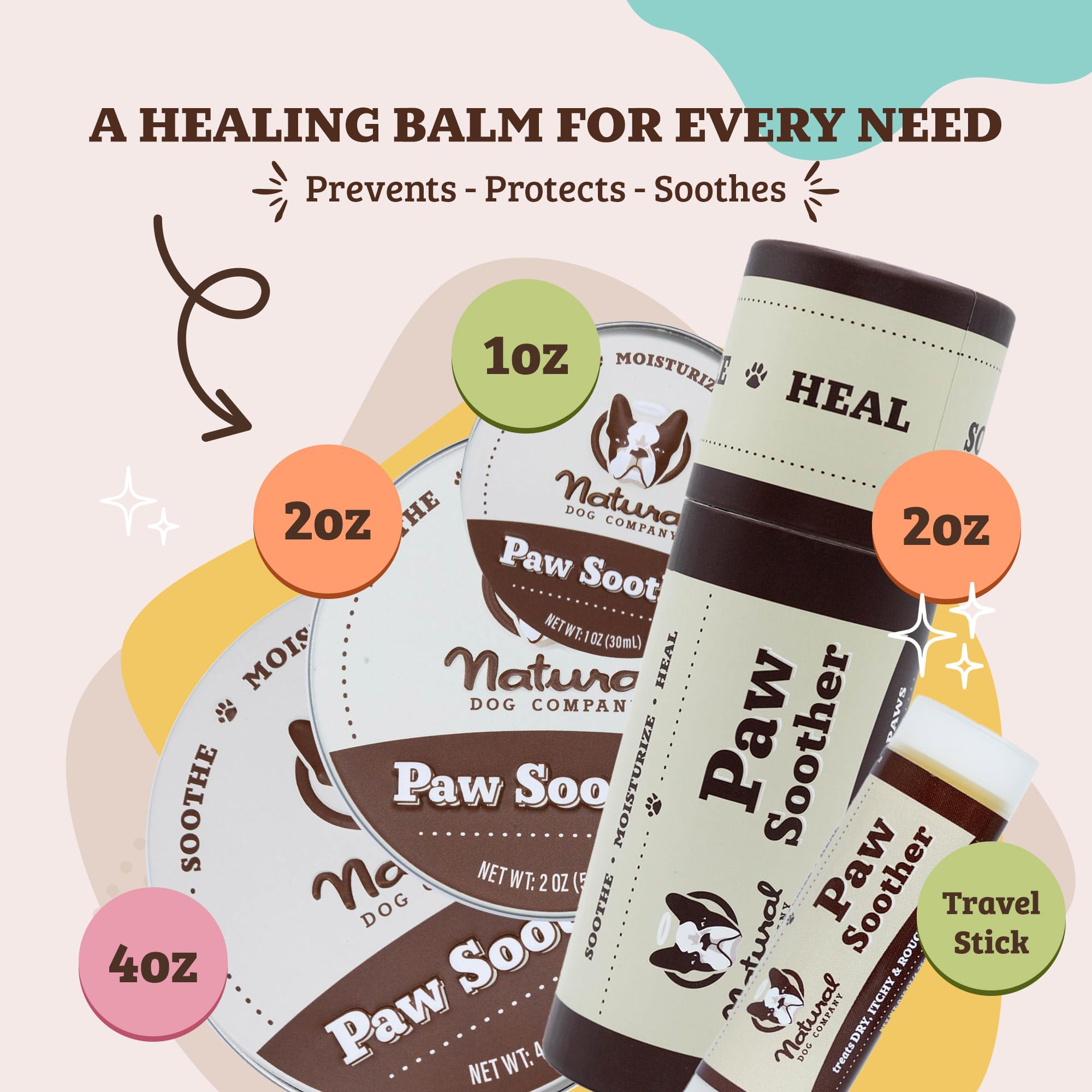 Natural Dog Company Paw Soother Balm USA-made and vet-friendly.