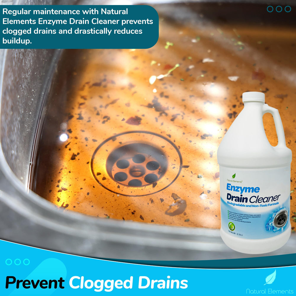 Close-up of enzymes at work inside pipes with Natural Elements cleaner