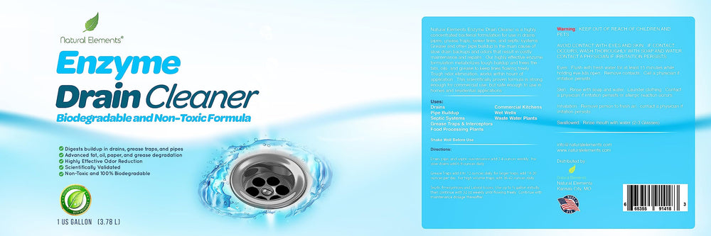 Maintenance reminder: Natural Elements Enzyme Drain Cleaner for ongoing drain care