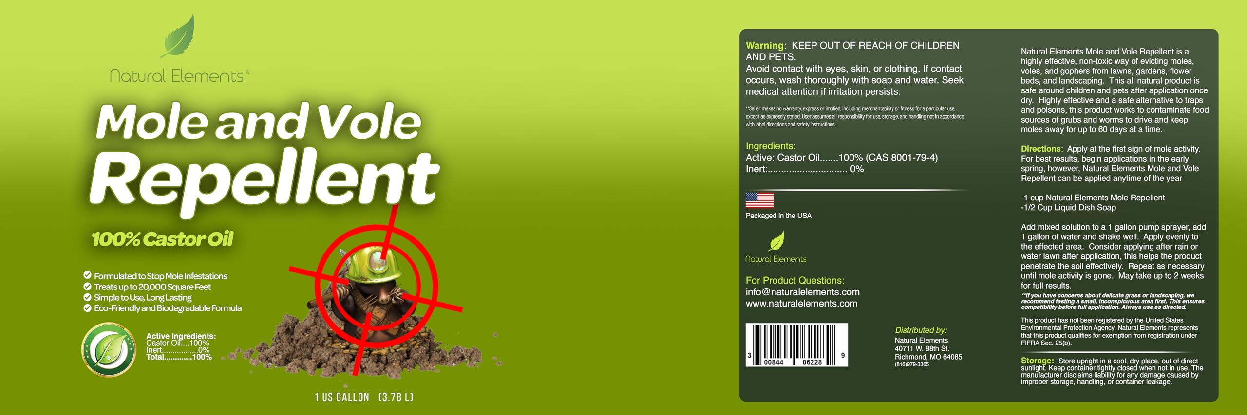 Natural Elements rain-ready-protection remains effective after heavy rainfall.