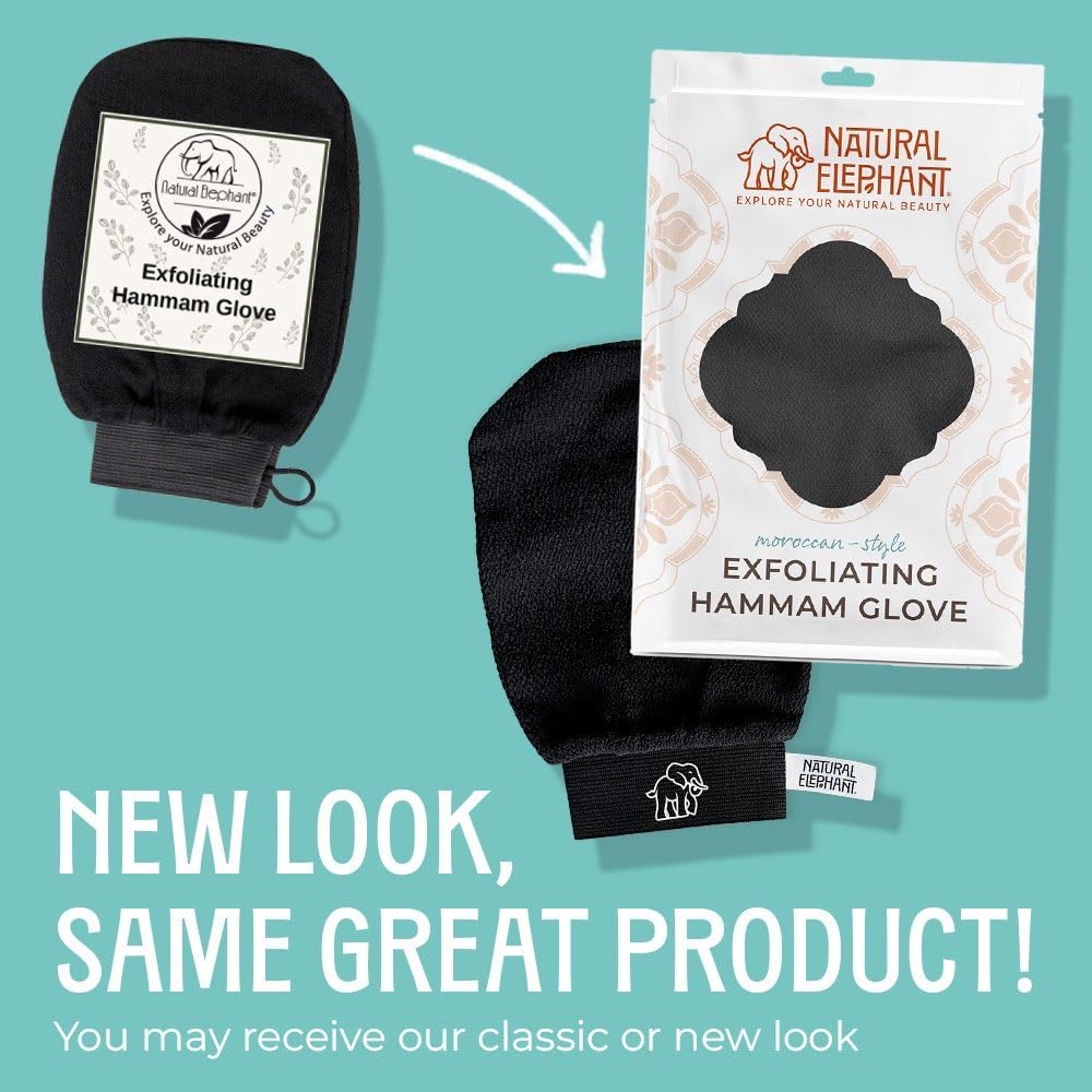 Natural Elephant soap and glove for face and body exfoliation.