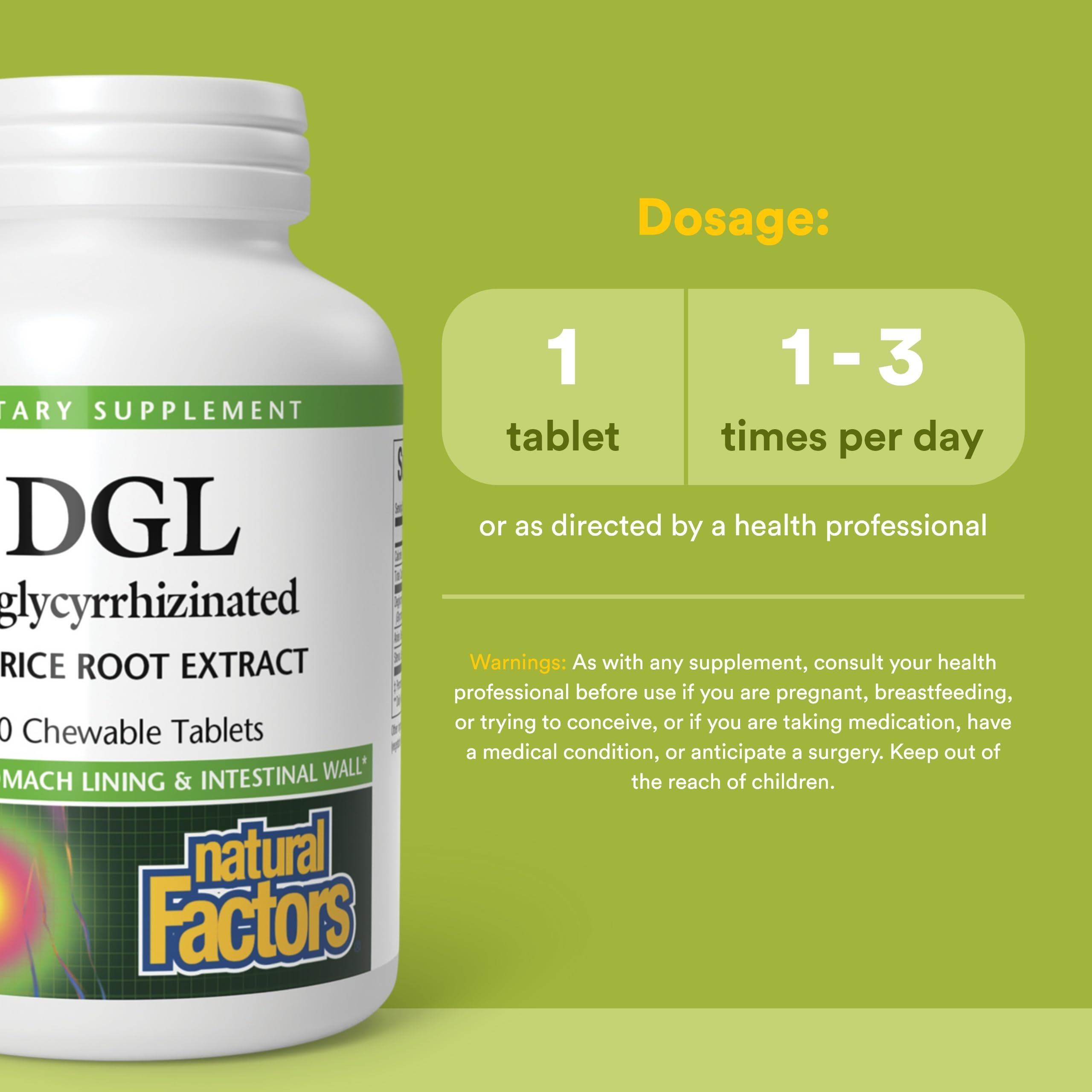 Natural Factors DGL licorice root label detail highlighting ingredients.