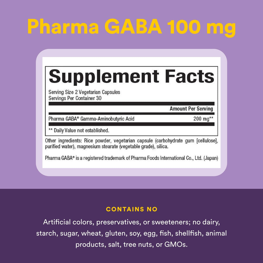 Natural Factors Pharma GABA packaging display emphasizing quick-access dietary supplement.
