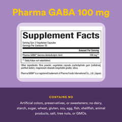 Natural Factors Pharma GABA packaging display emphasizing quick-access dietary supplement.