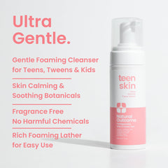 Foam-lather close-up showing easy application and rinse-off for busy mornings.