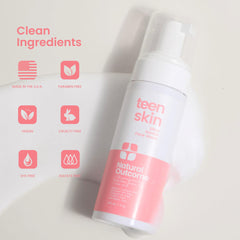 Foam rises on skin during rinse for quick, complete cleansing.
