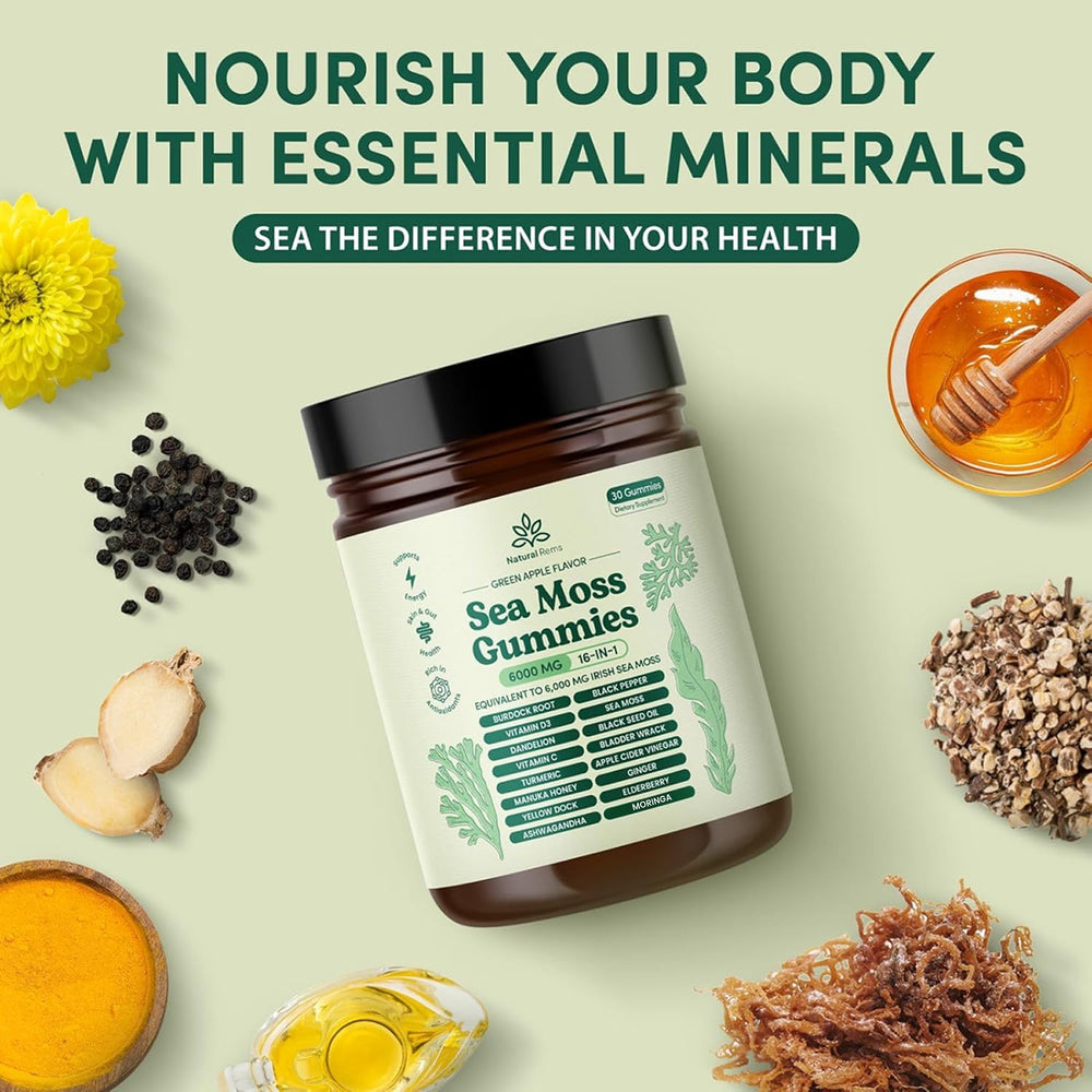 Natural Rems gummies with ashwagandha and bladderwrack for balance
