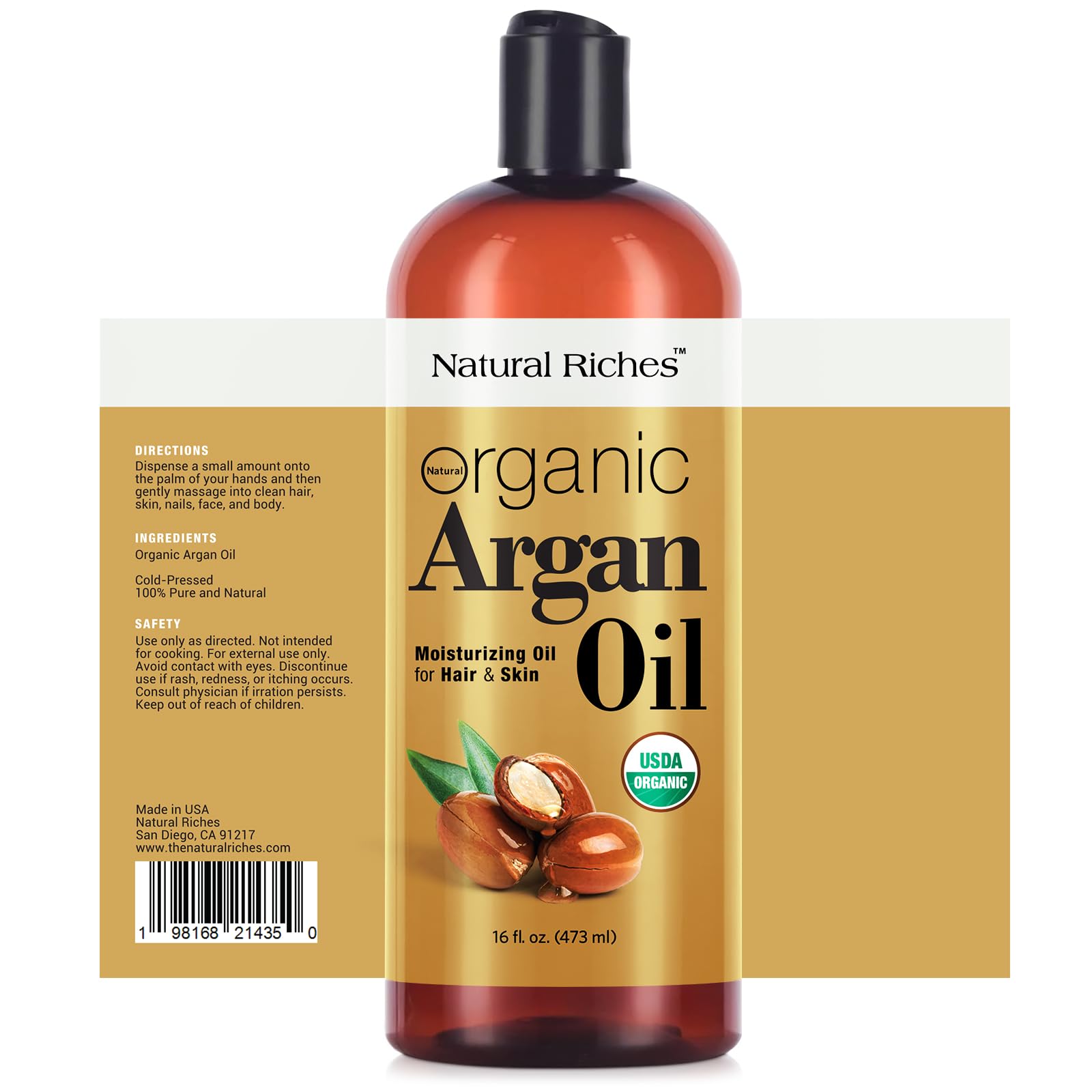 Natural Riches Argan Oil on damp hair for smoother texture