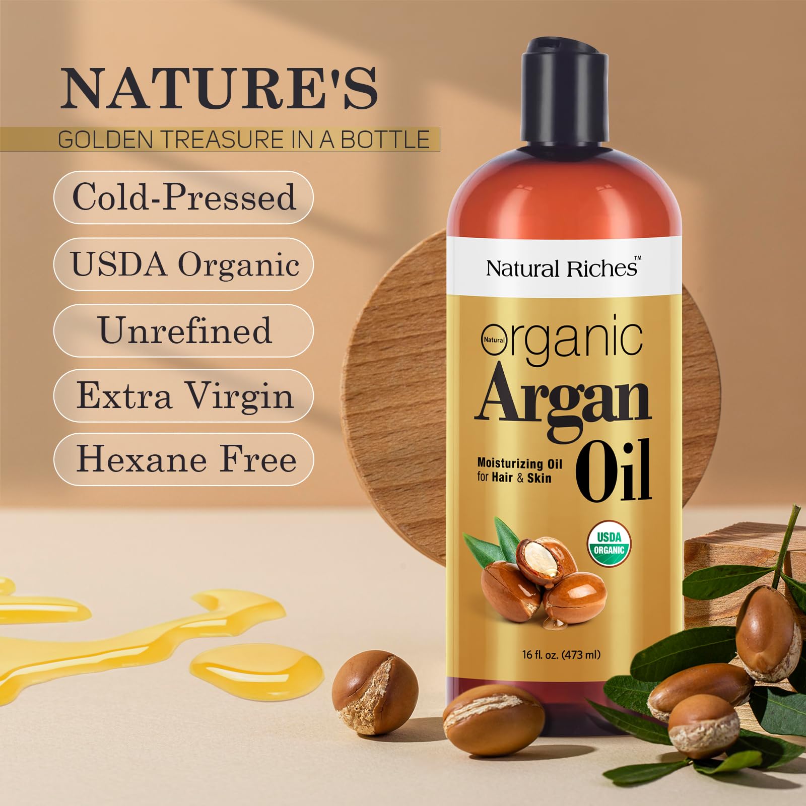 Natural Riches Argan Oil non-GMO cruelty-free formula