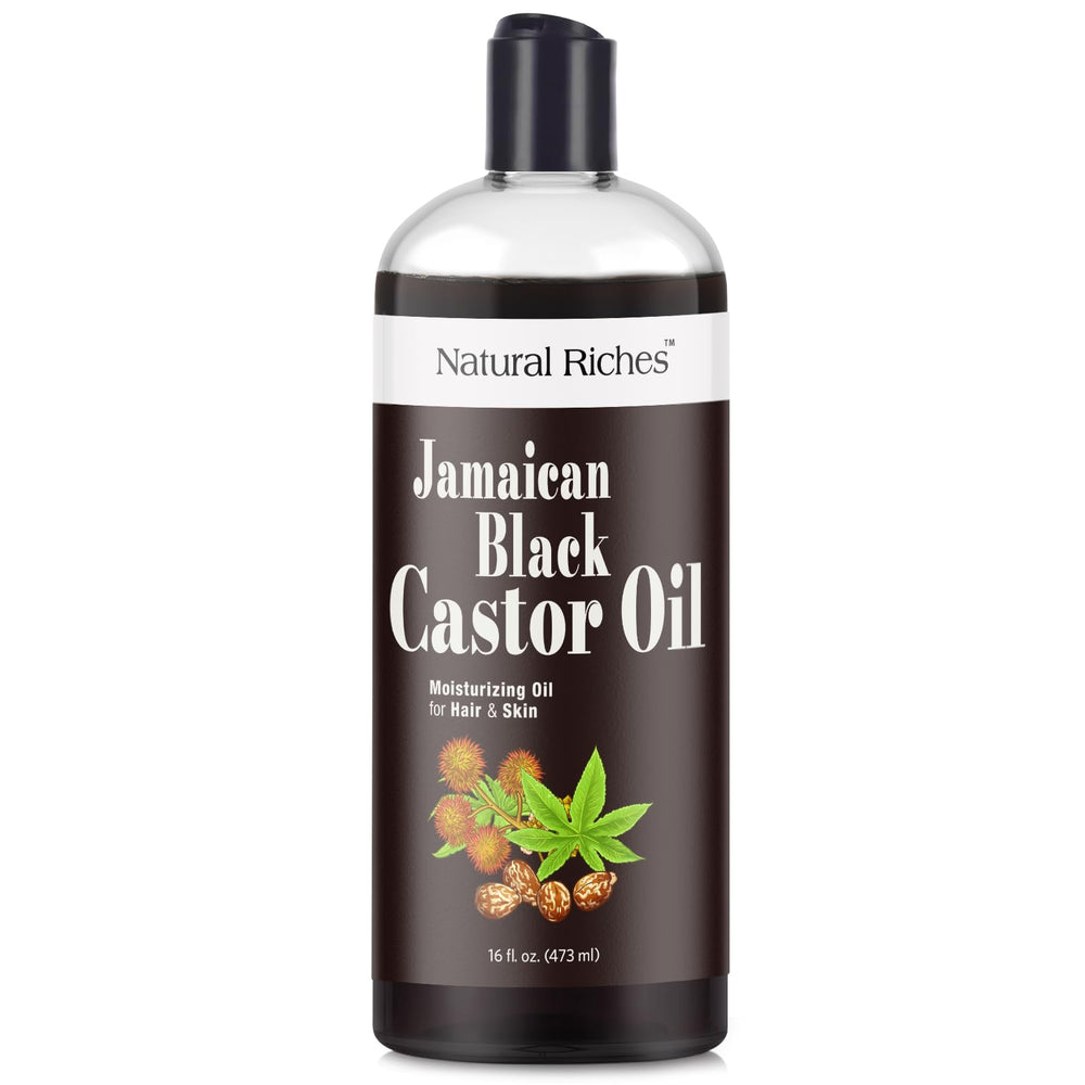 Natural Riches oil on bathroom shelf ready for daily hair and skin routines