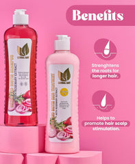 Natural Sant leave-in treatment applied to damp hair for smoother strands.