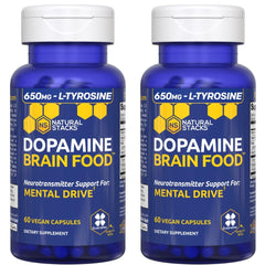 Natural Stacks Dopamine Brain Food bottle front view for focus support