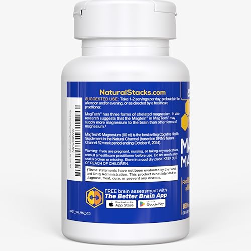Natural Stacks MagTech triple-form blend visual signals comprehensive magnesium support for mood and focus.