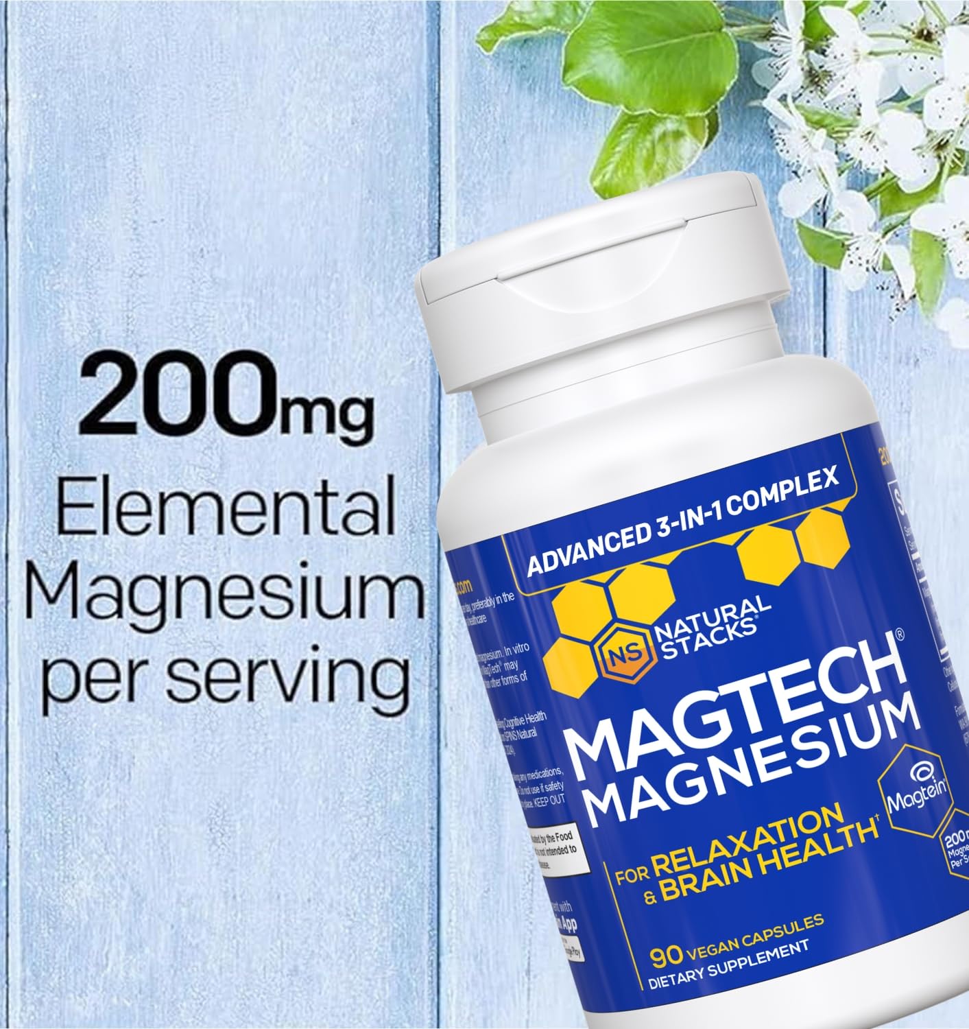 Natural Stacks MagTech brain-health graphic showing neural connectivity emphasis.