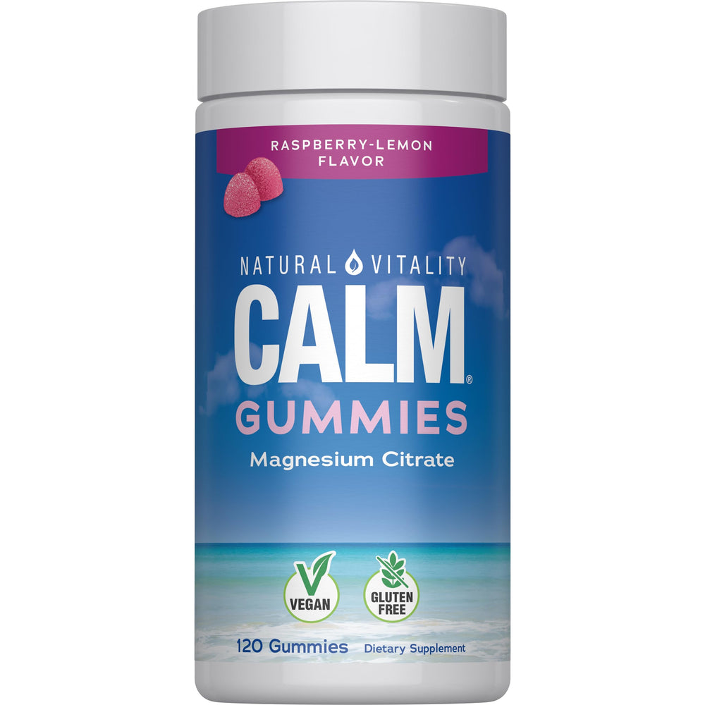 Natural Vitality CALM bottle front view for easy stress support