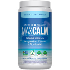 Natural Vitality CALM magnesium bottle front view ready for daily relaxation