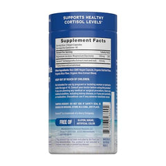 Natural Vitality CALM capsules close-up, magnesium glycinate blend.