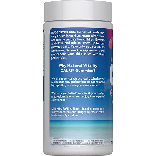 Natural Vitality CALM gummies pour demonstrates quick daily stress relief