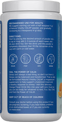 Natural Vitality CALM orange drink served chilled for a relaxing moment.
