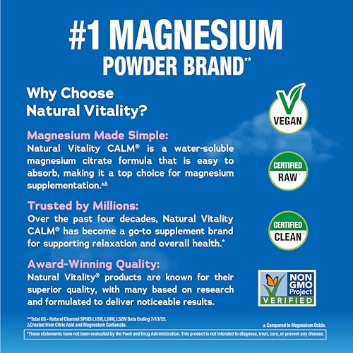 Natural Vitality CALM single-serve packets for a quick calming ritual.
