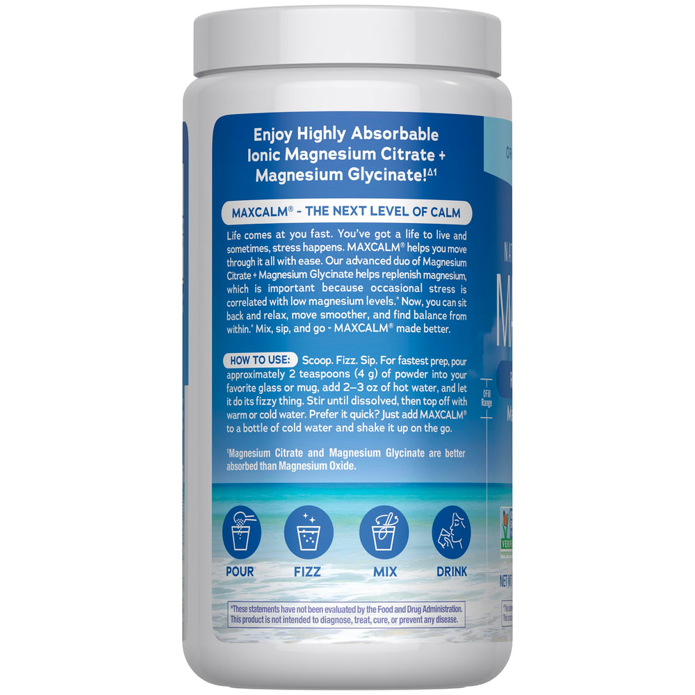 Natural Vitality CALM unflavored powder mixes cleanly for hot or cold drinks