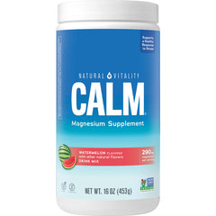 Natural Vitality CALM watermelon bottle front showing flavor for daily balance