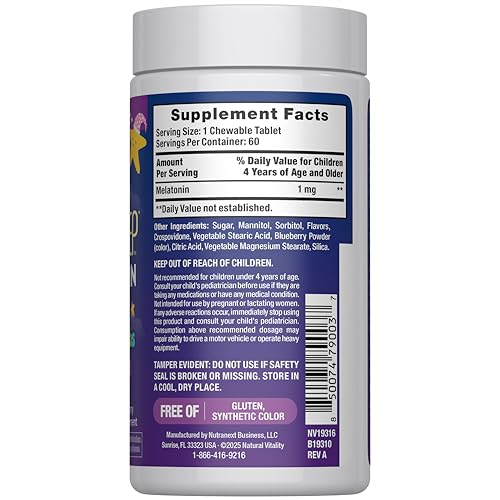 Natural Vitality Kids CALMSleep grape-flavored chewables for nightly sleep support.