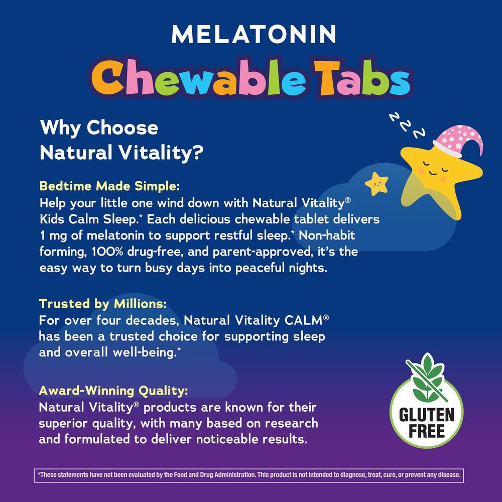 Gluten-free, non-GMO CALMSleep ingredients from Natural Vitality.