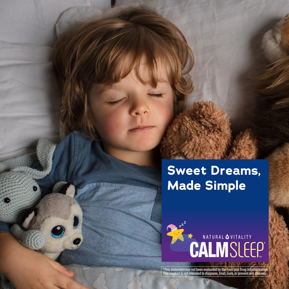 On-the-go CALMSleep bottle for travel-friendly bedtime support.