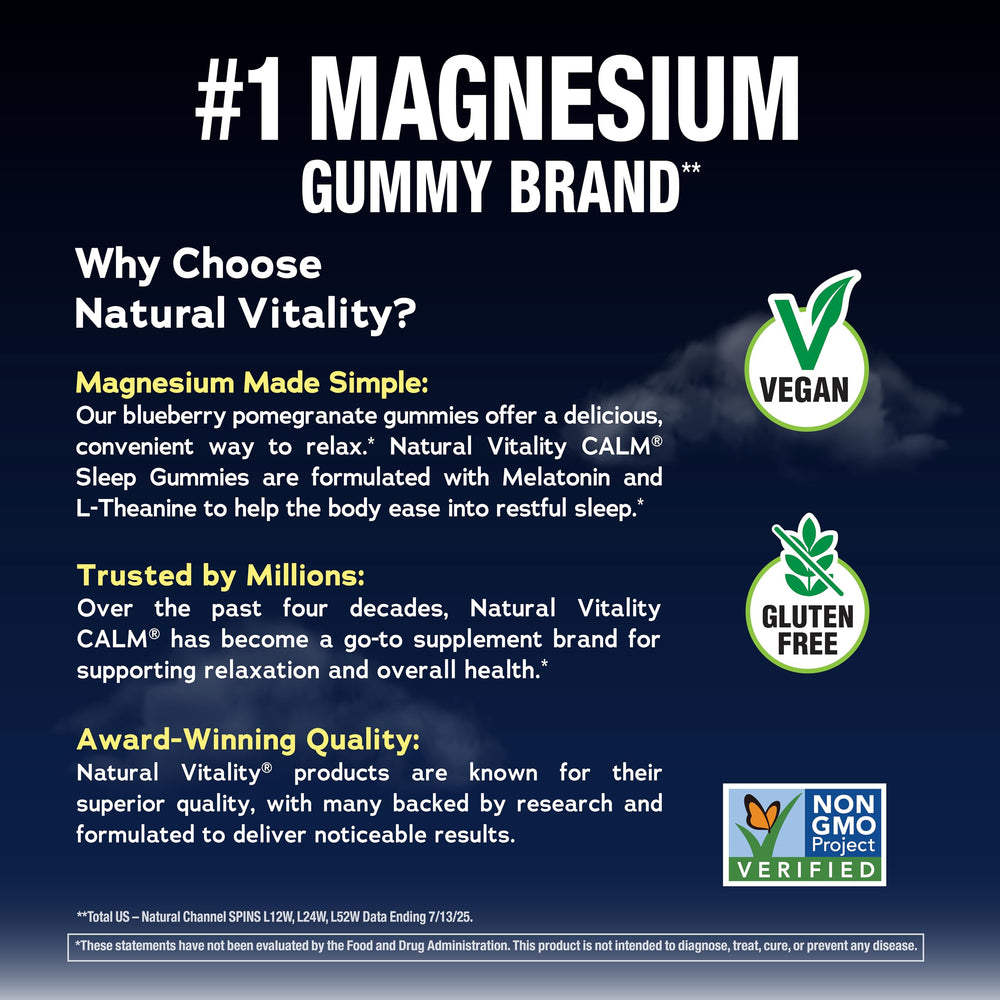 Pour action showing easy nightly consumption of Natural Vitality SLEEP Gummies.