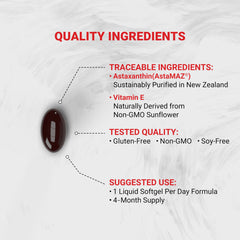 Naturalis Astaxanthin with MCT oil formulation for better absorption.
