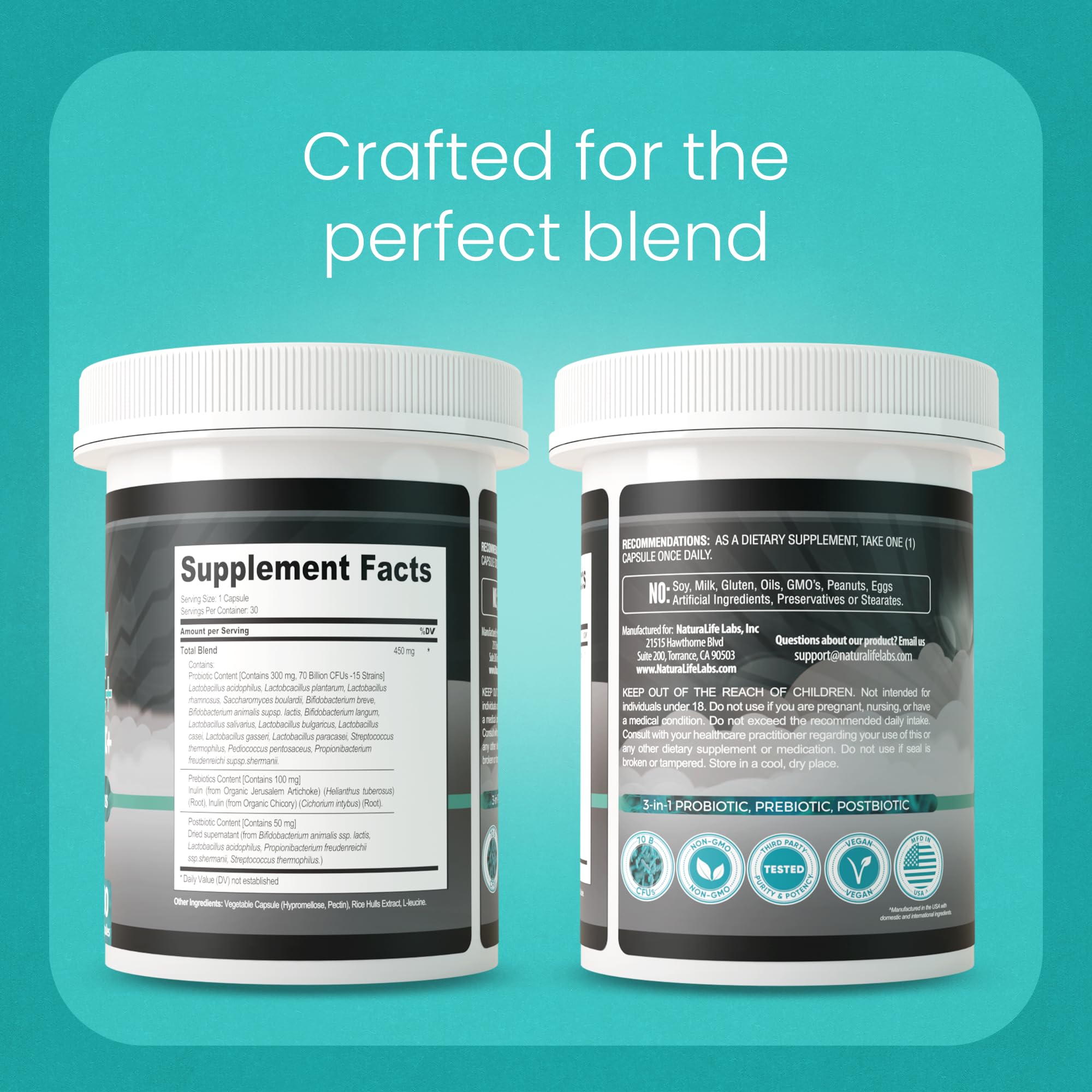 Naturallife Labs close-up capsules ready for daily use