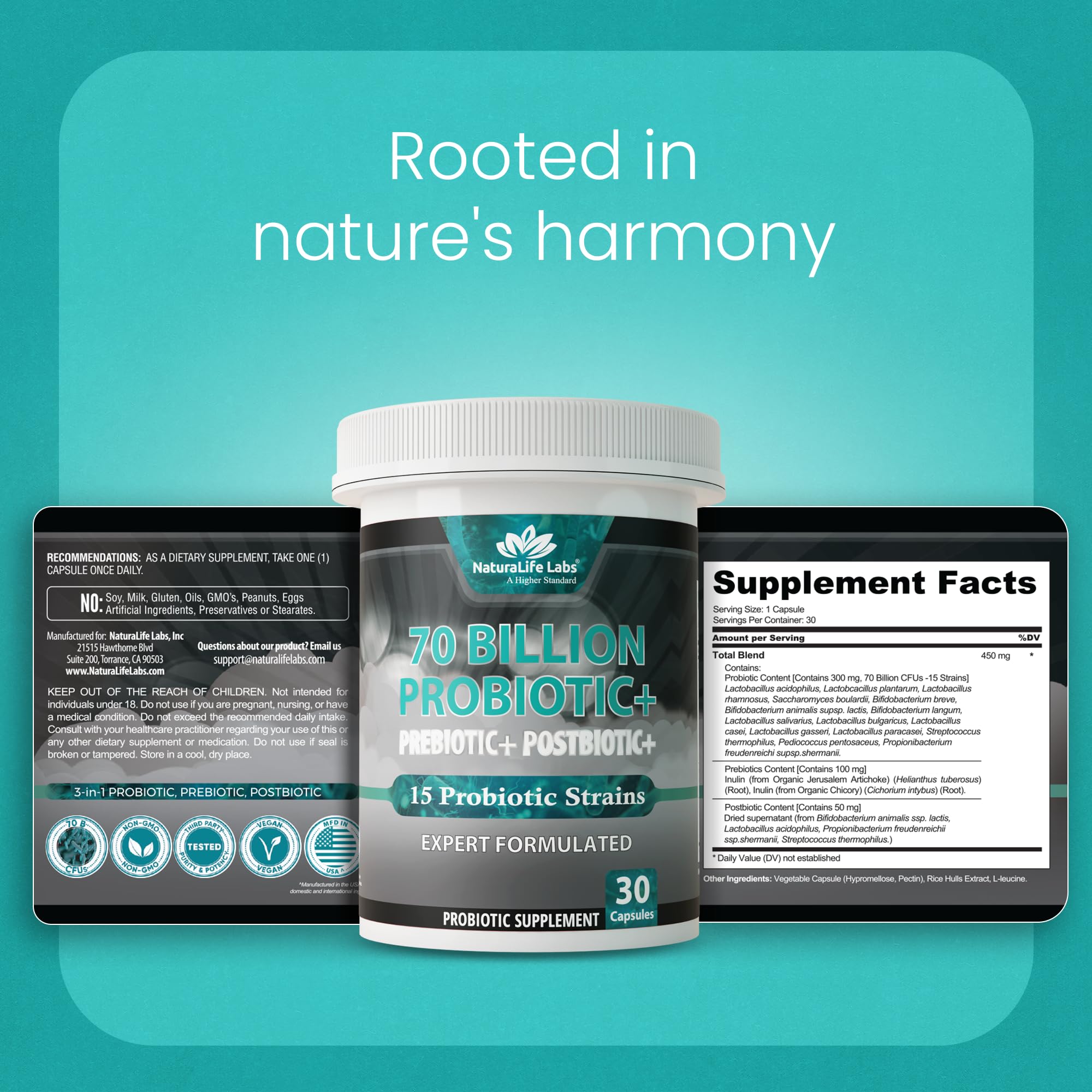 Naturallife Labs usage-friendly bottle for easy daily probiotic routine