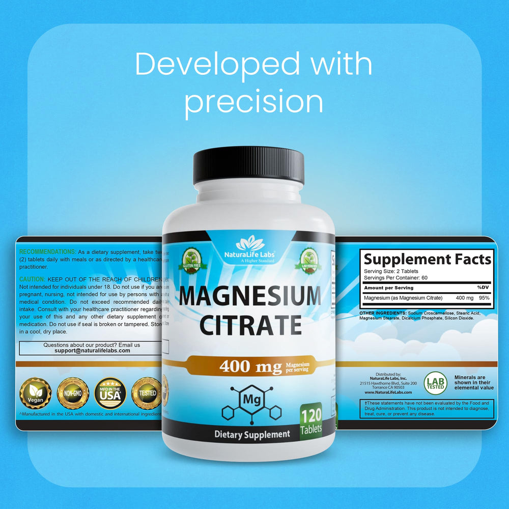 NaturaLife Labs magnesium citrate tablets in daily routine for support