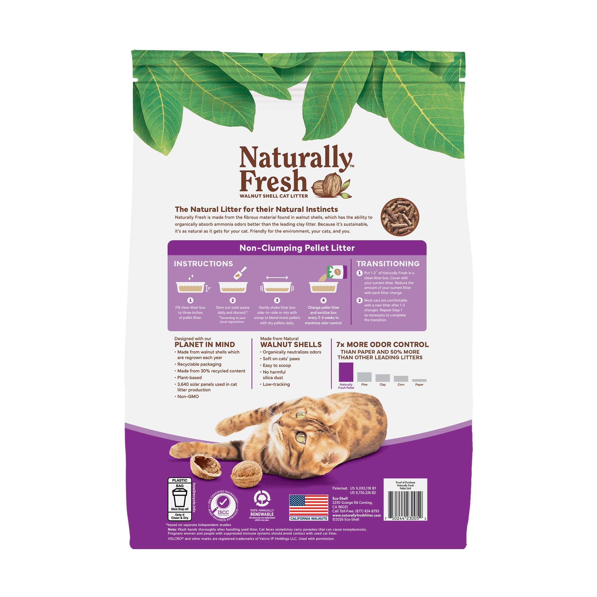 Naturally Fresh pellets closeup demonstrates dust-free composition for cleaner air.