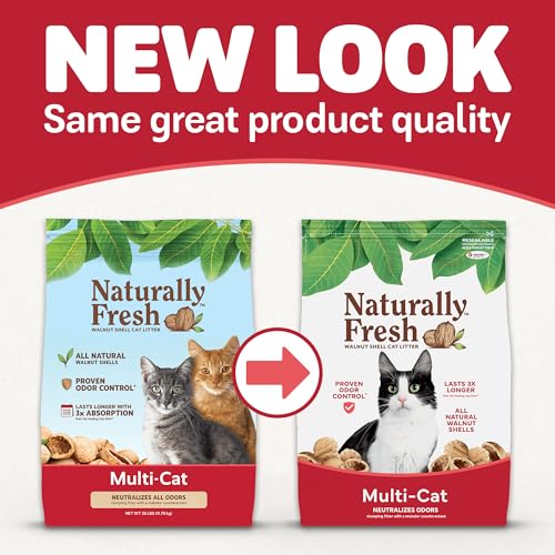 Naturally Fresh walnut-shells litter clumping forms hard clumps quickly.