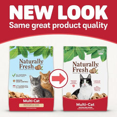 Naturally Fresh walnut-shells litter clumping forms hard clumps quickly.