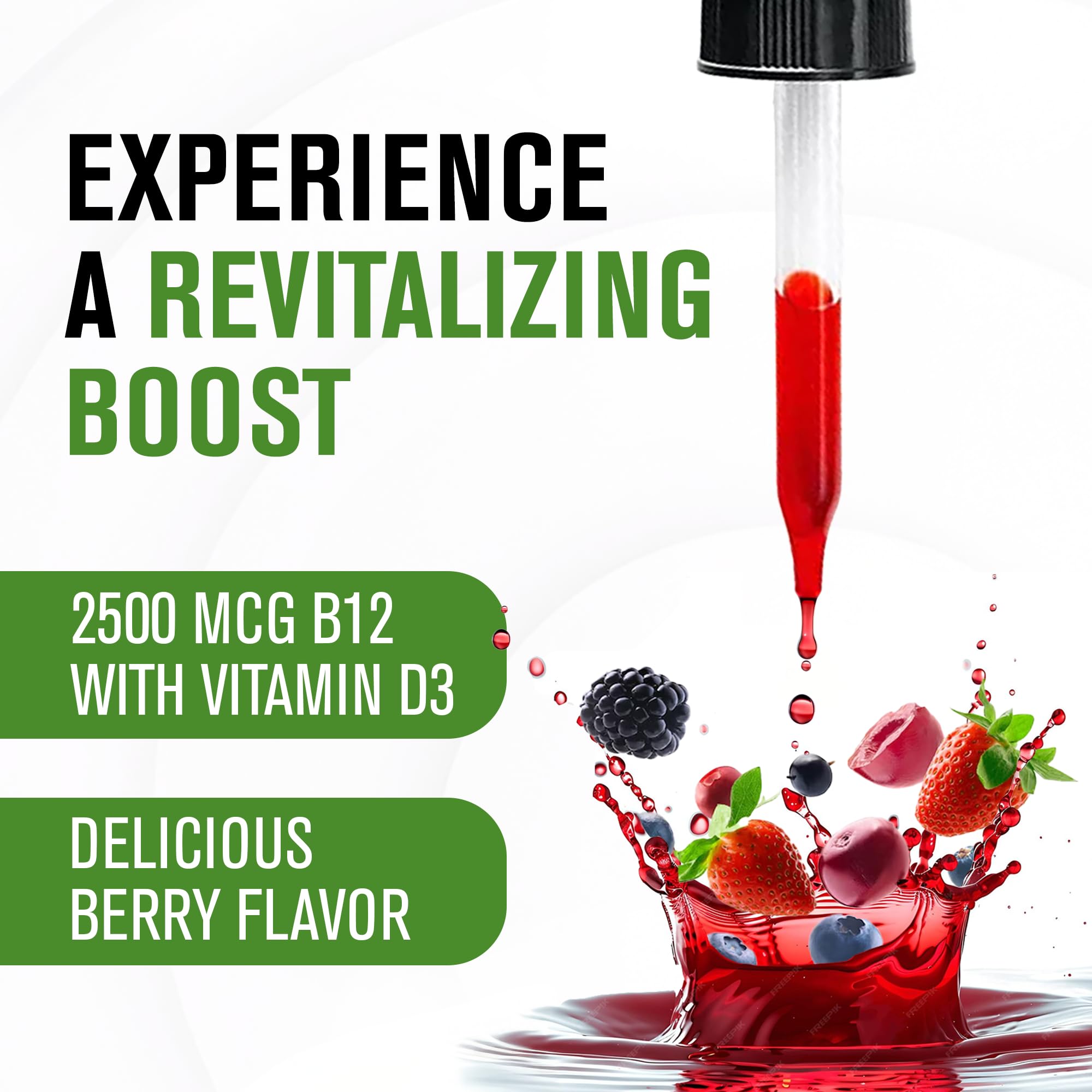 NaturalSlim B12 drops under tongue for fast absorption and focus