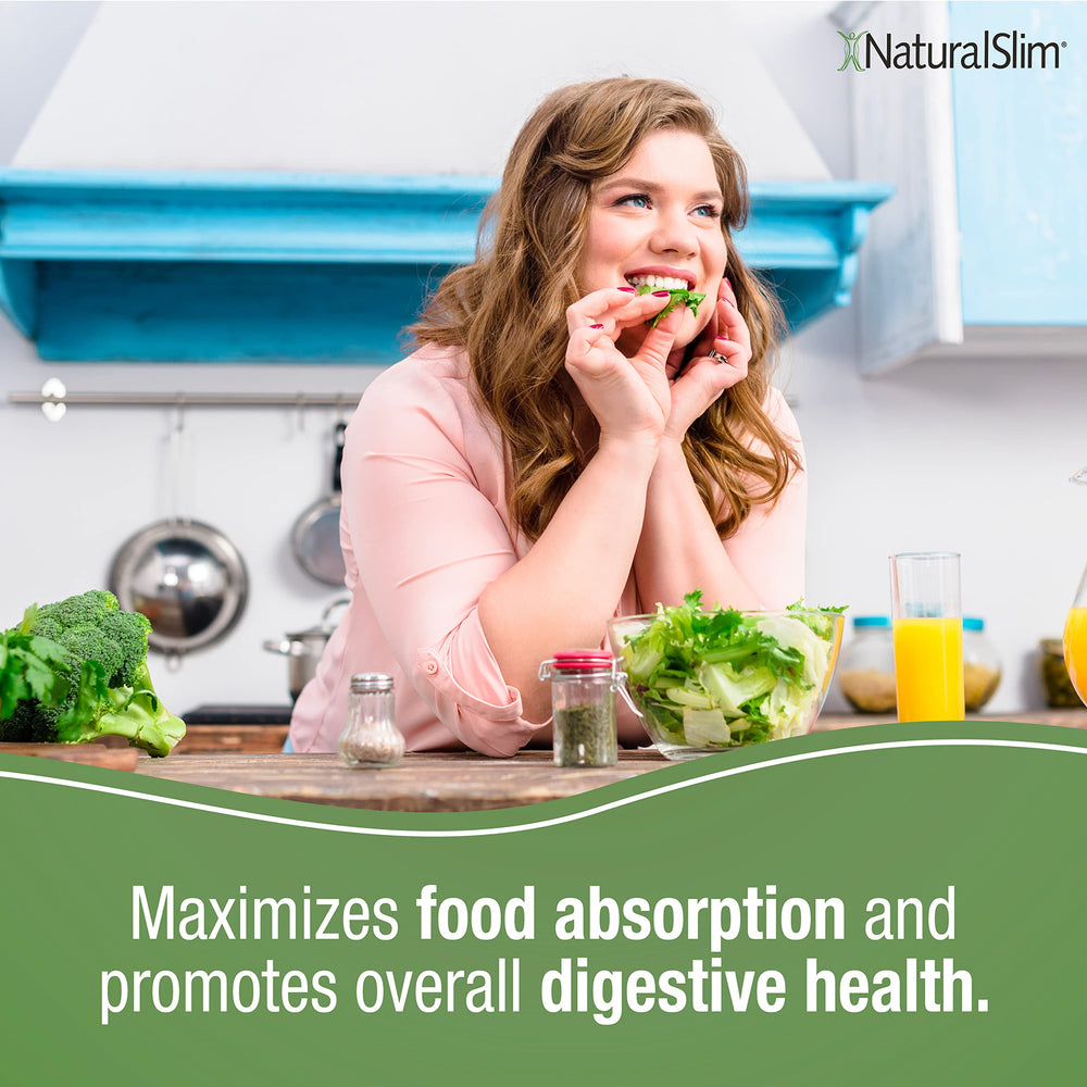 NaturalSlim Helpzymes digestive supplement tablet reflecting science-backed formula for nutrient breakdown.