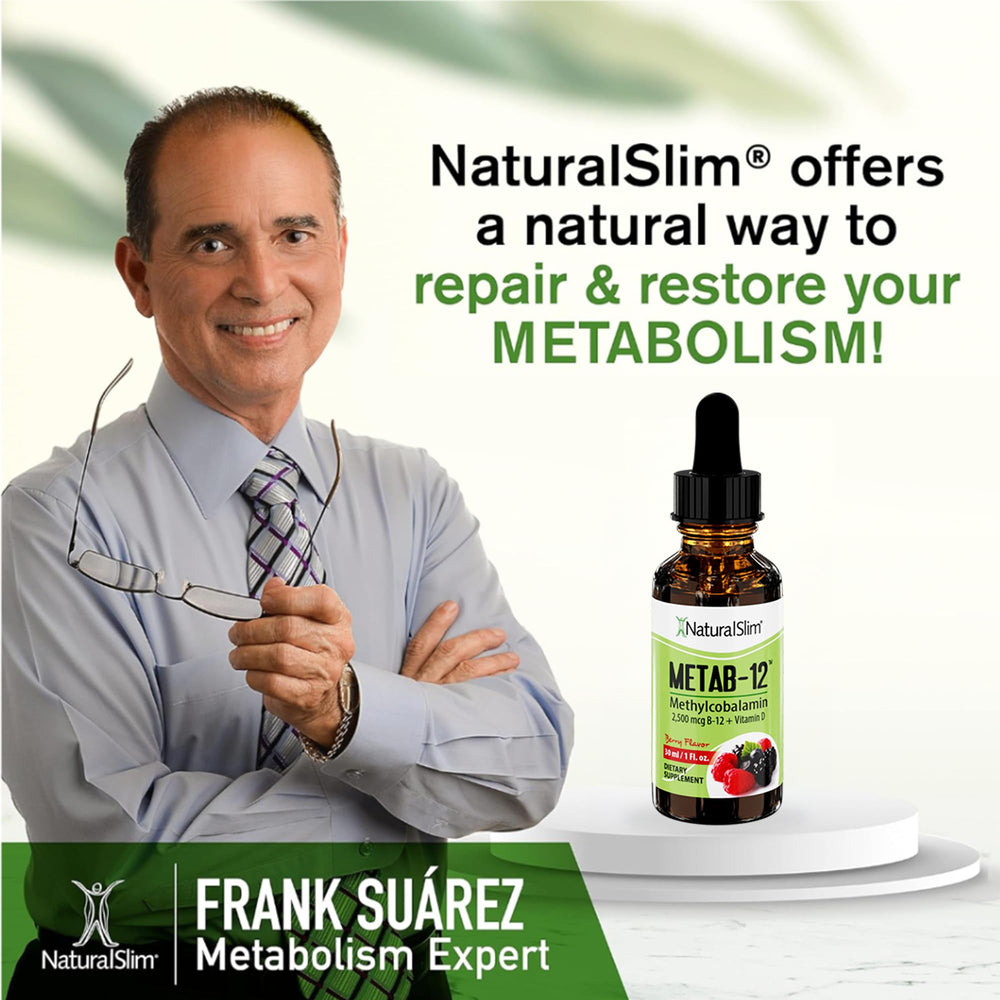 NaturalSlim label close-up highlighting methylcobalamin benefits