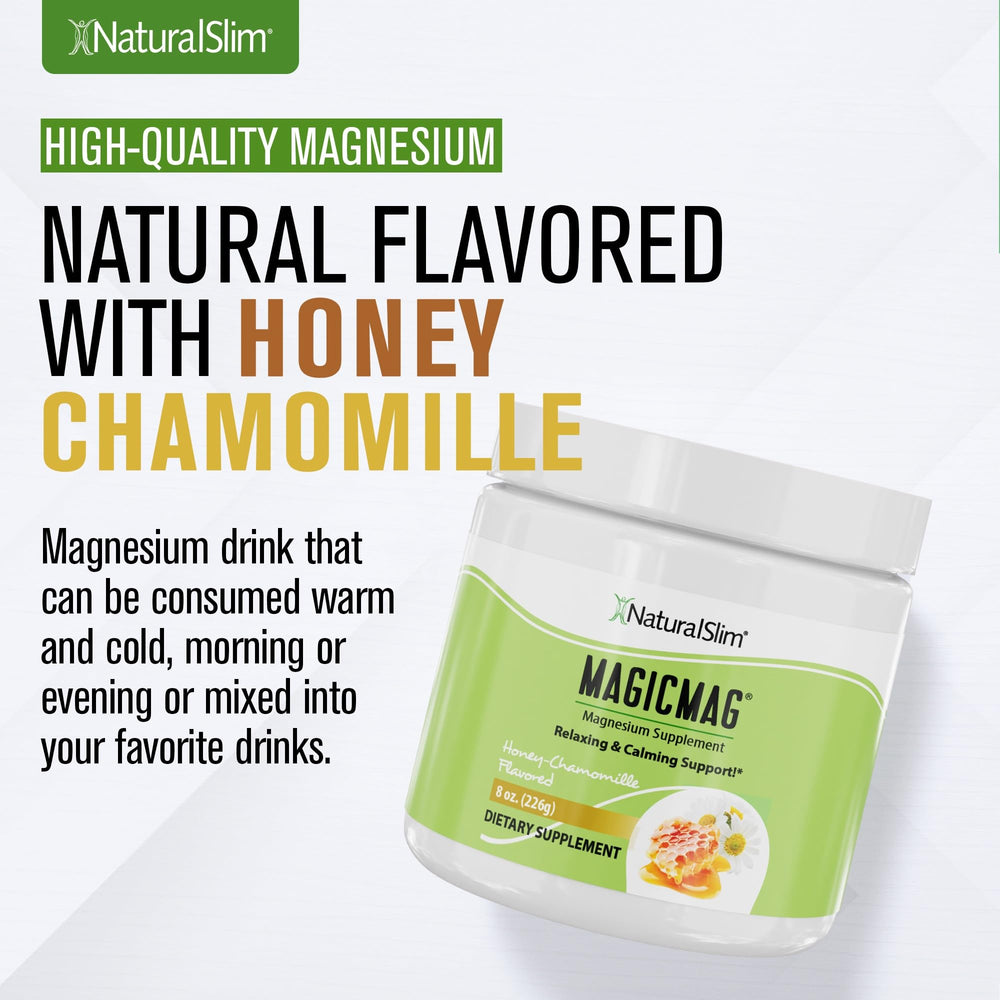 NaturalSlim MagicMag glass of ready drink promoting hydration and gentle digestion.
