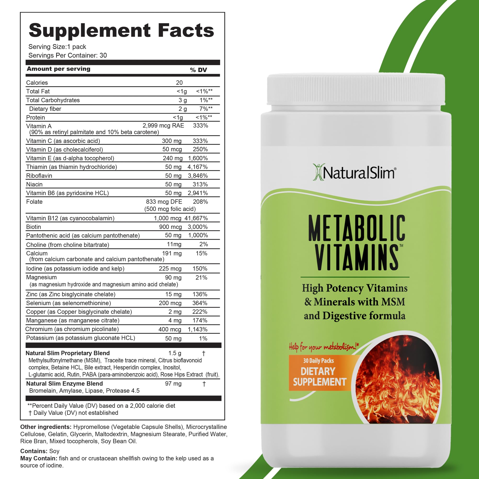 NaturalSlim Metabolic Vitamins daily packets for easy one-per-day intake