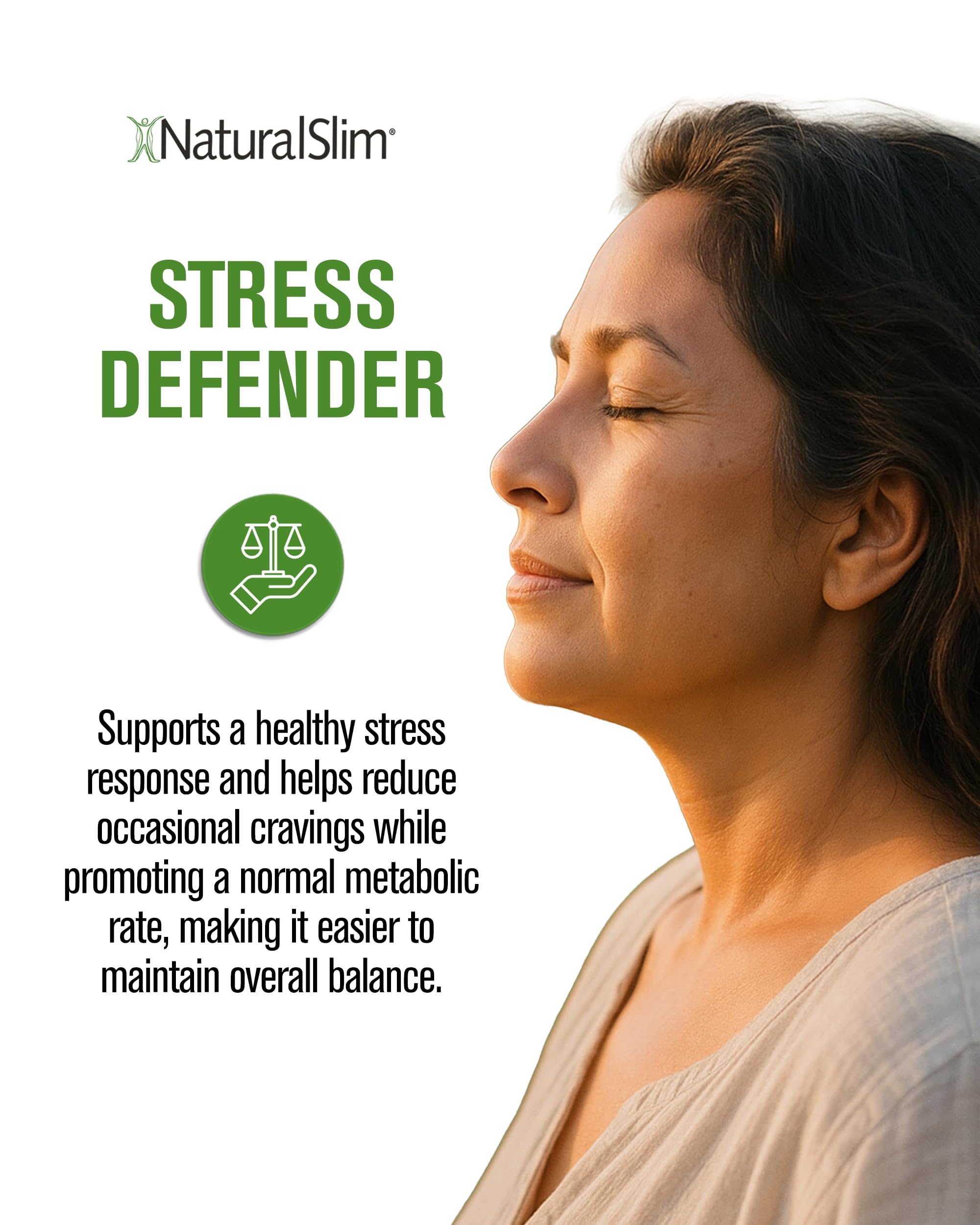 Evening setup with NaturalSlim Stress Defender for pre-bed calm routine