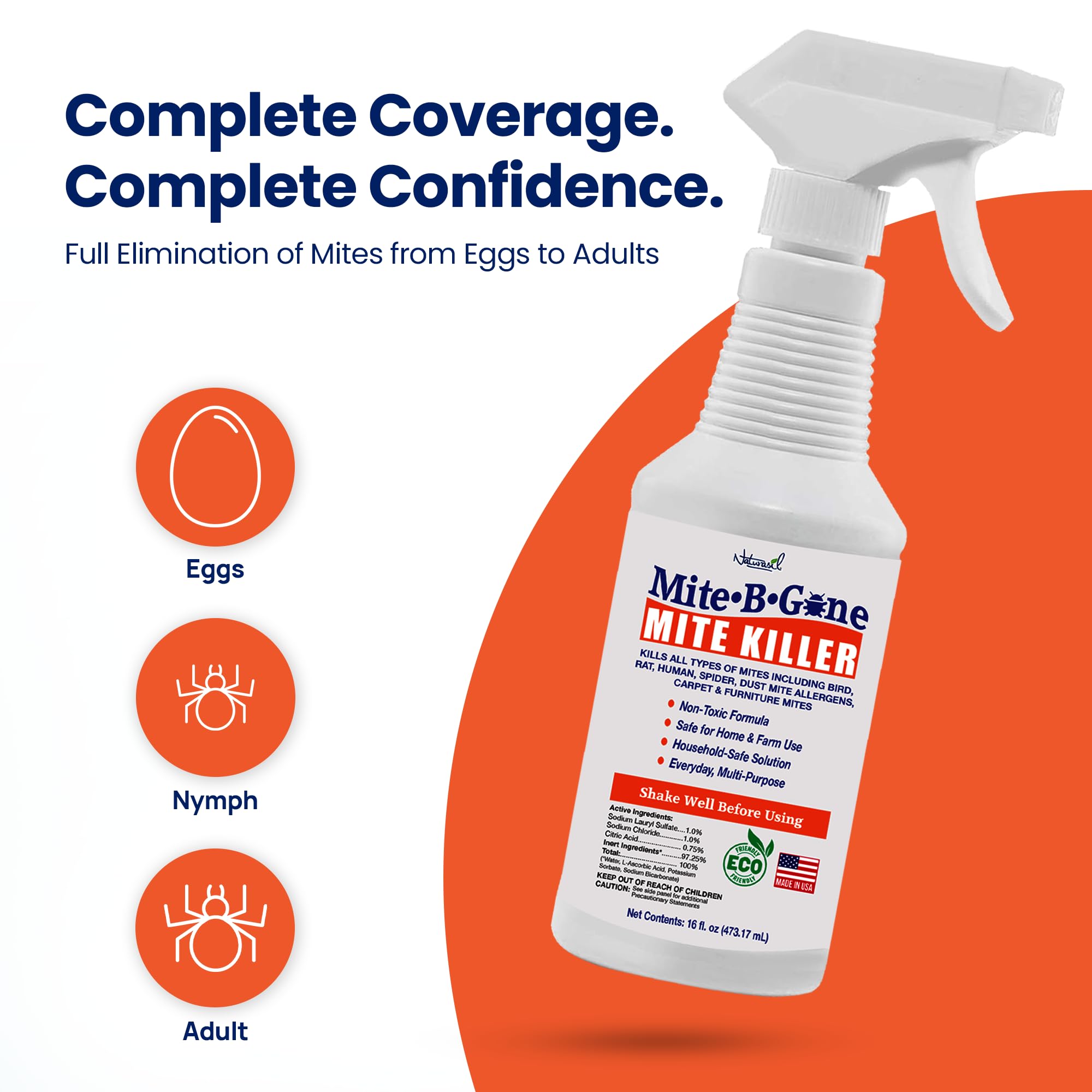Naturasil Dust Mite Killer Spray application shown for bedding and fabric care.